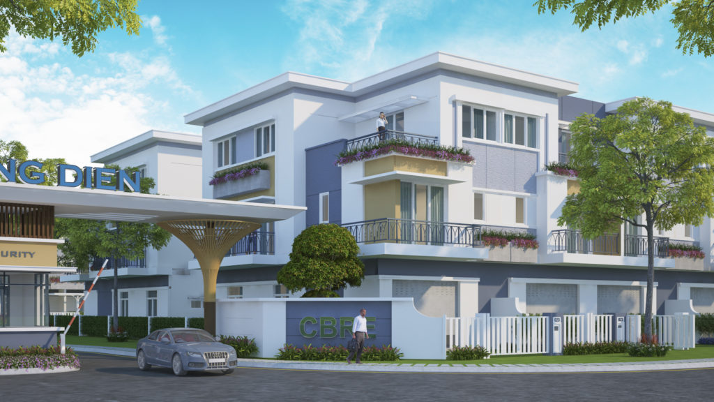 Phối cảnh dự án Nhà phố Khang Điền Quận 9.
