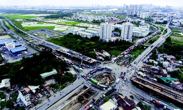 Nút giao thông Mỹ Thủy giai đoạn I đang dần hoàn thiện.