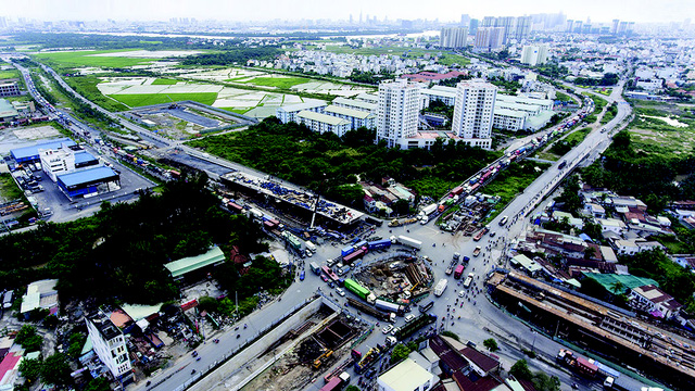 Nút giao thông Mỹ Thủy giai đoạn I đang dần hoàn thiện.