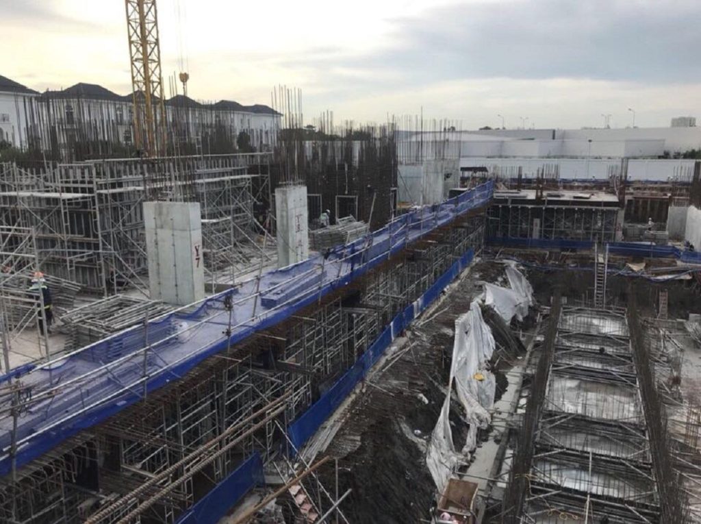 Hình ảnh thực tế từ công trường Block C&D của dự án Jamila Khang Điền quận 9. Ảnh: Khang Điền