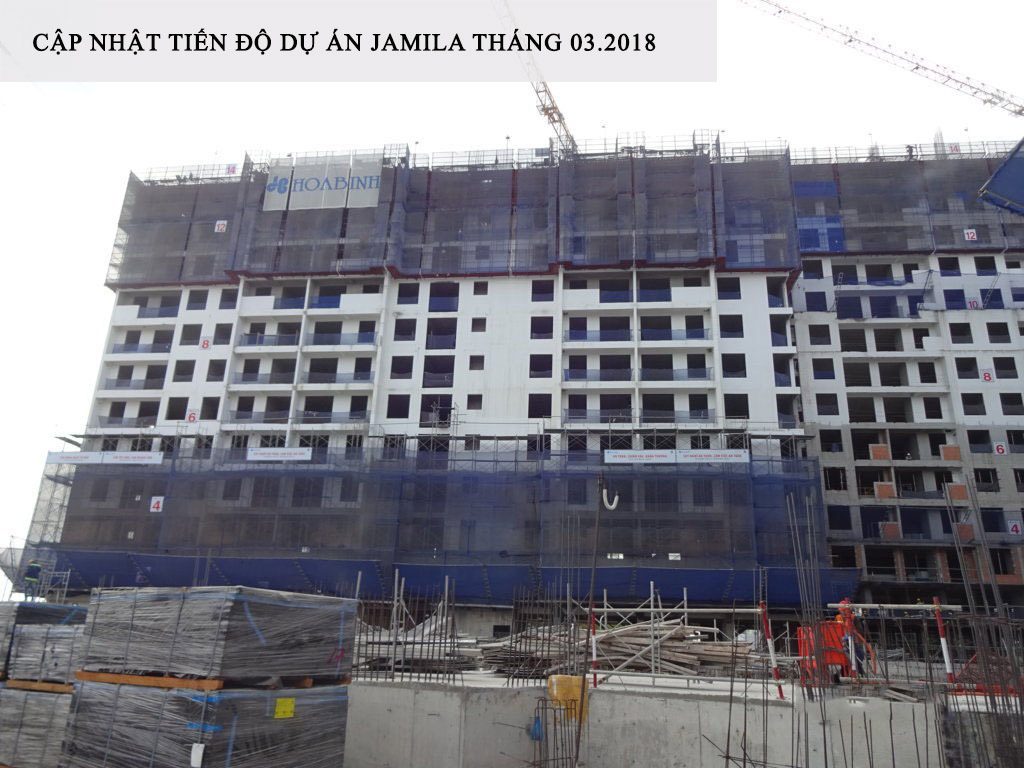 Block D đang tiến hành thi công tầng 14. Ảnh Khang Điền HCM