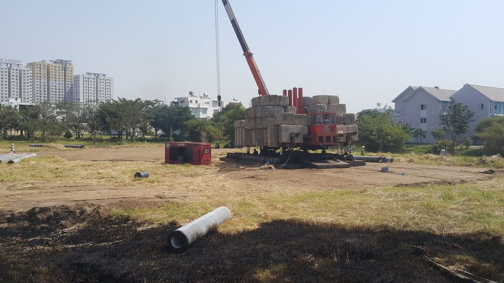 Tổng thầu An Phong đang tiến hành thử tải - Khang Điền HCM