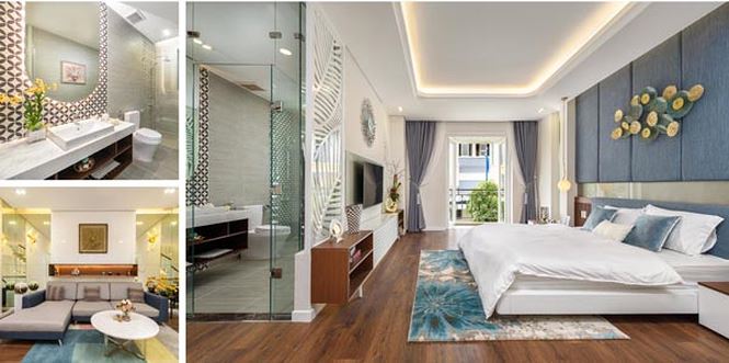 Phòng ngủ rộng thoáng và có ban công lớn nên luôn thoáng mát. Sau một ngày vất vả thì đây là nơi rất tuyệt để nghỉ ngơi. Một một giấc ngủ sâu và yên bình “đón chào” tất cả chúng tôi.