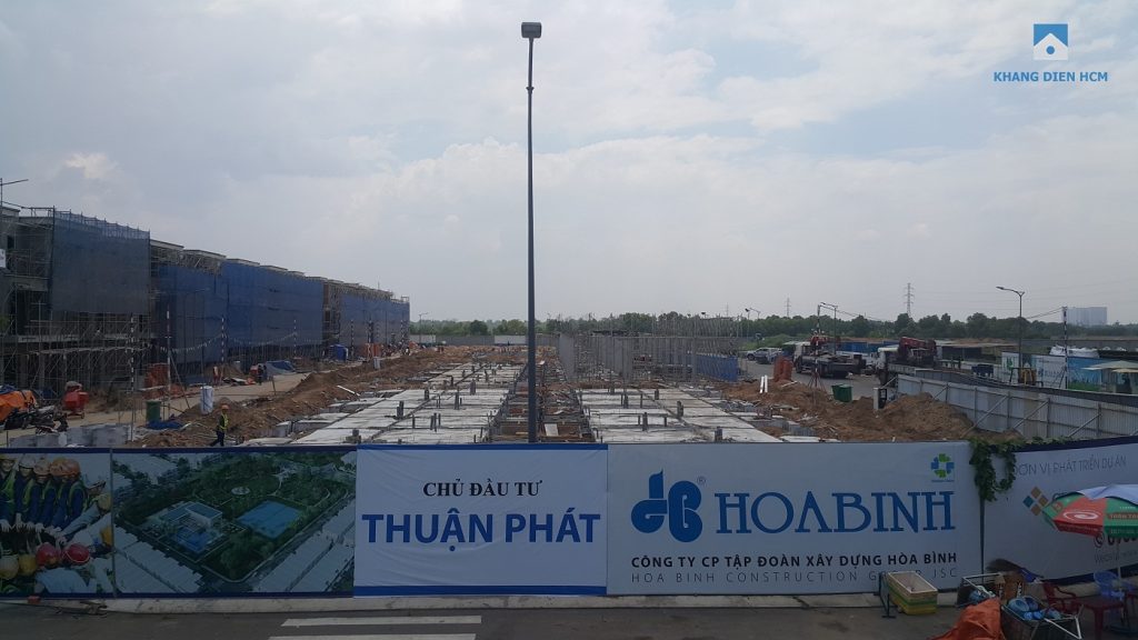 Block G đã đỗ xong móng chuẩn bị tiến hành lên tầng - Khang Điền HCM