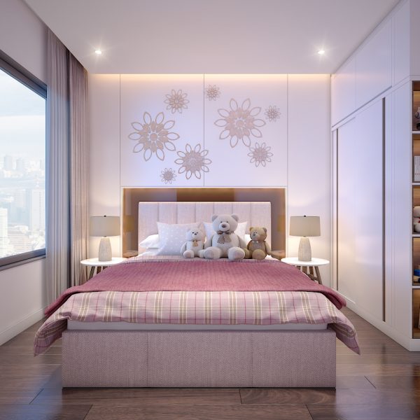 Phòng Ngủ nhỏ được gợi ý bố trí theo tông màu trẻ trung phù hợp với những đứa trẻ đáng yêu trong gia đình bạn - Khang Điền HCM