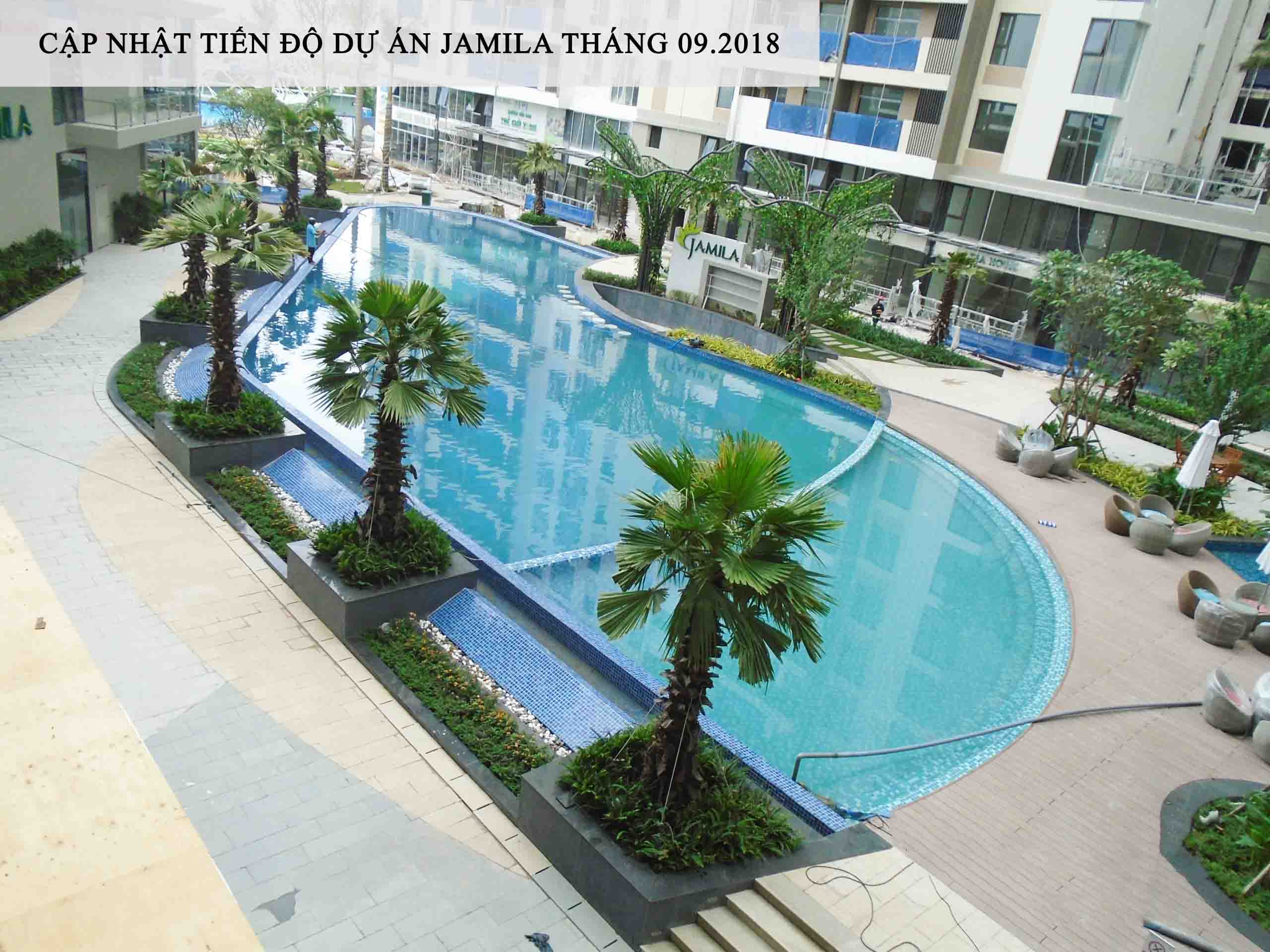 Hồ Bơi là một trong những điểm mạnh thu hút rất nhiều khách hàng quyết định chọn dự án Jamila để an cư - Khang Điền HCM