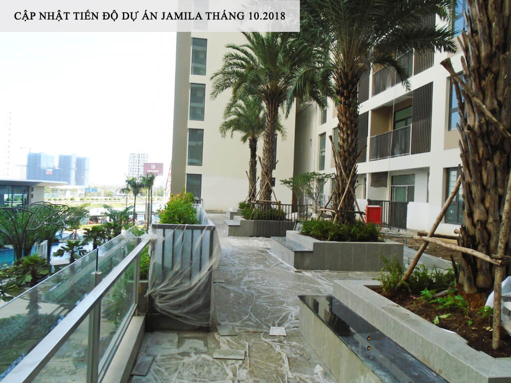 Khu căn hộ sân vườn tại tầng 3 tại dự án Jamila đang hoàn thiện những công đoạn cuối - Khang Điền HCM