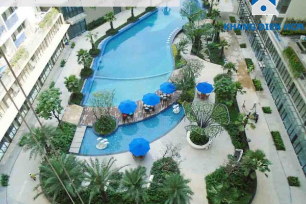 Hồ bơi phục vụ cư dân dự án Jamila nhìn từ trên cao - Khang Điền HCM