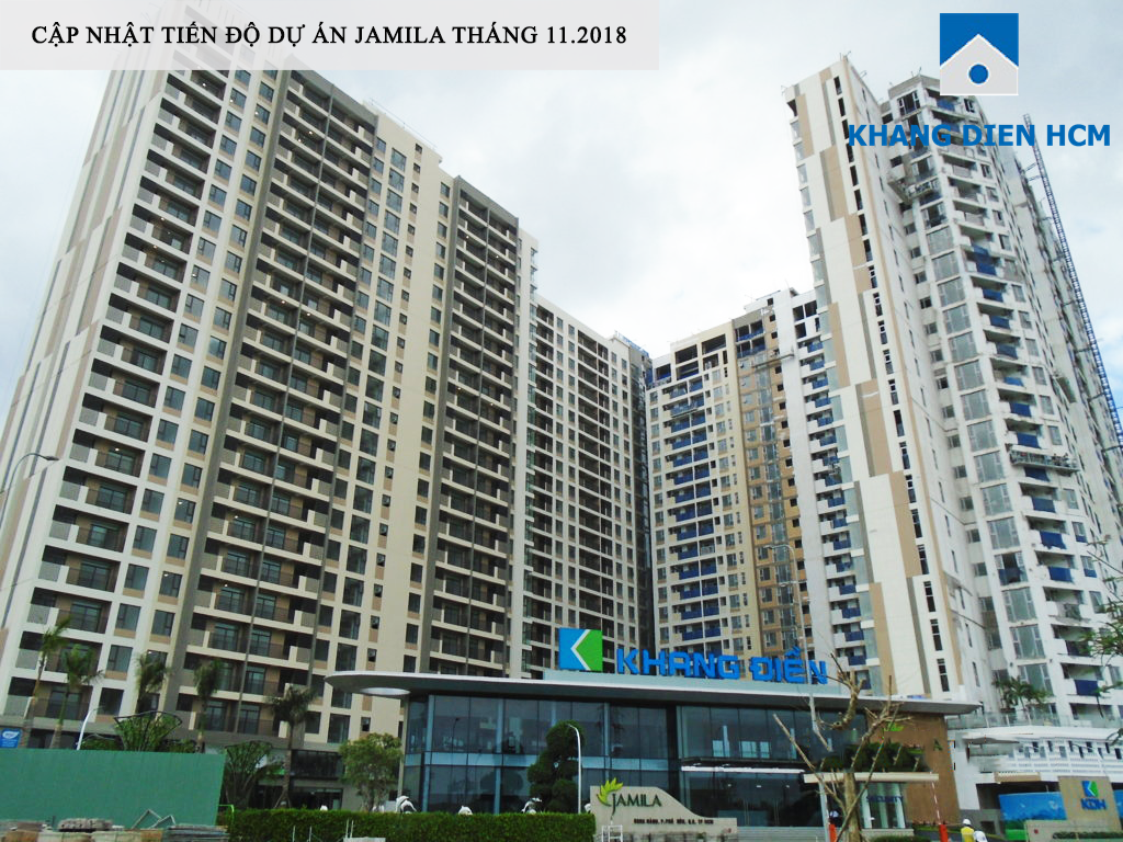 Tổng thể dự án Jamila Khang Điền nhìn từ Cổng chính của dự án - Khang Điền HCM