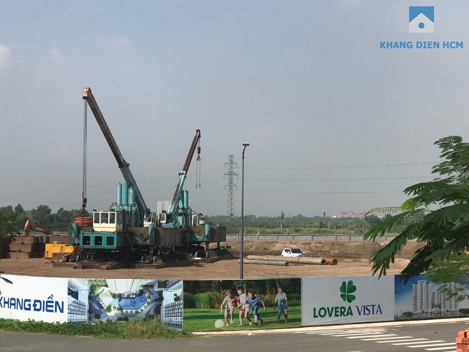 Đơn vị tổng thầu Hòa Bình vẫn đang thi công những công đoạn đầu tiên để phục vụ cho việc bán hàng vào năm 2019 - Khang Điền HCM
