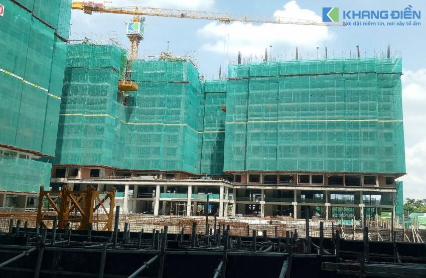 Block B đang được thi công Bê Tông dầm sàn tầng 15 - Khang Điền HCM