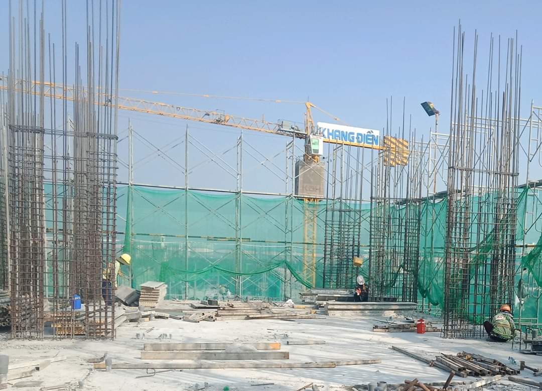 Một góc khác phía bên trên công trường dự án Lovera Vista - Khang Điền HCM