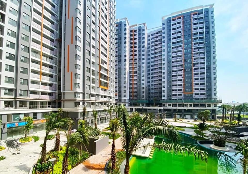 Cảnh quan nội khu đã hoàn thiện và chờ ngày đón cư dân về sinh sống - Khang Điền HCM