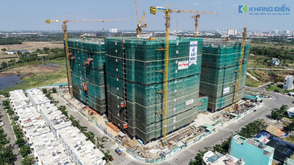 Block A là Block cuối cùng trong tổ hợp 5 Block tại dự án Lovera Vista đã được cất nóc - Khang Điền HCM