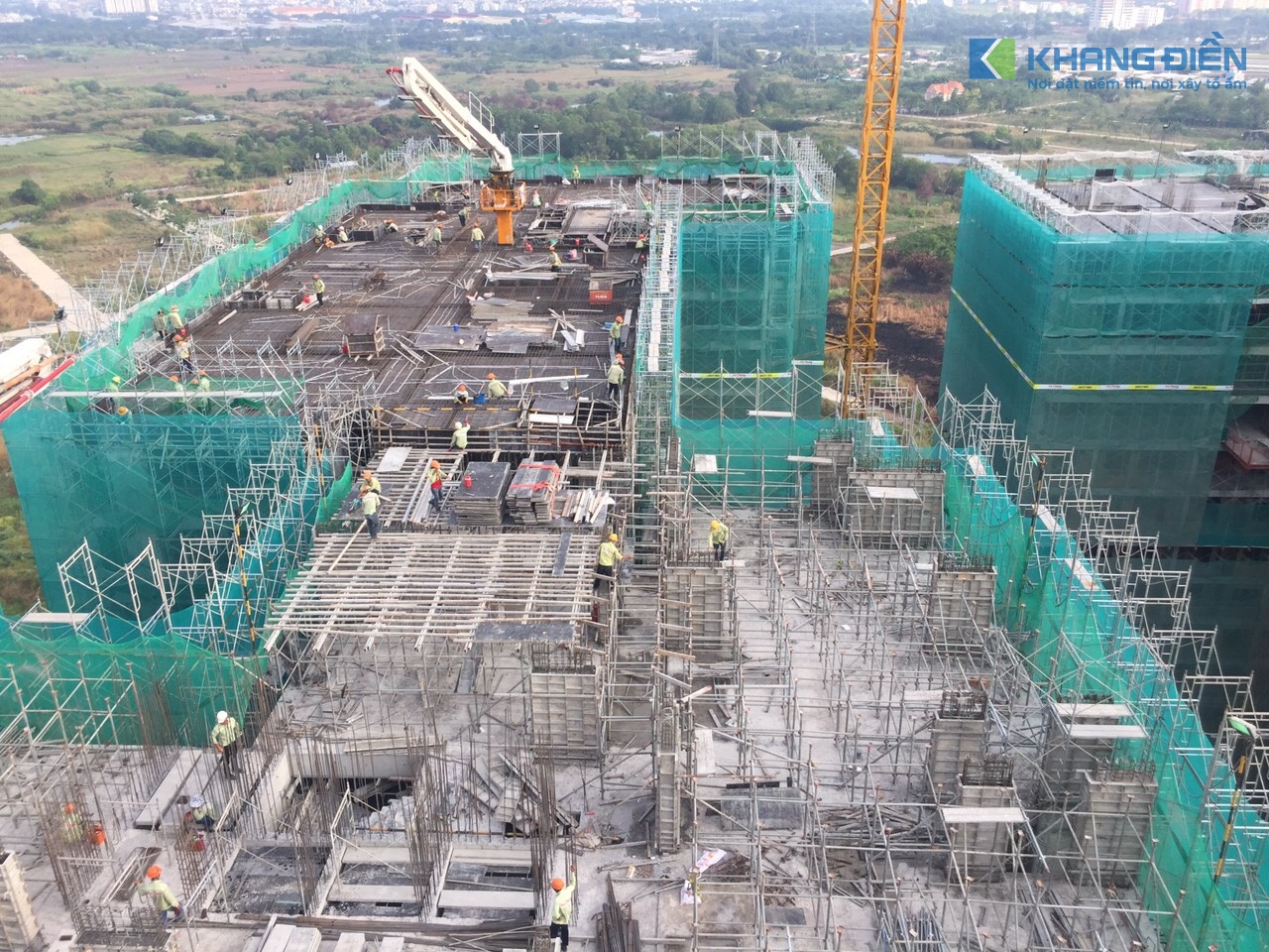 Một góc nhìn khác phía bên trên công trường Lovera Vista - Khang Điền HCM