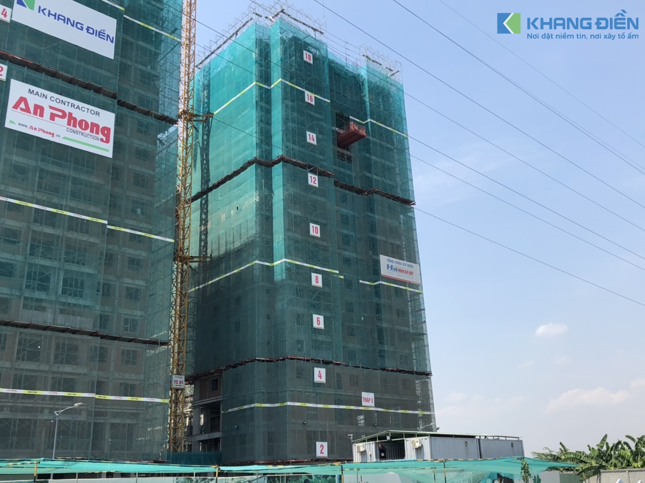 Block A&B nhìn từ hướng đường 19 vào - Khang Điền HCM