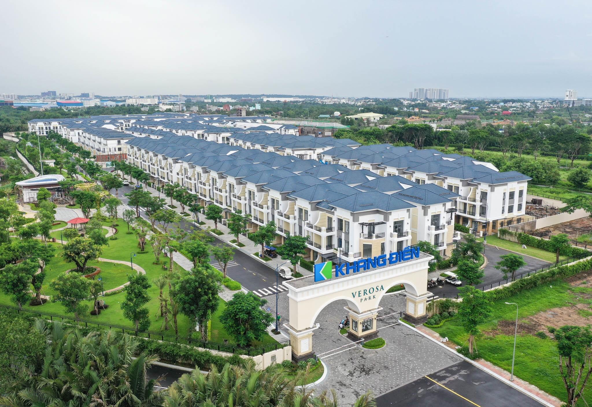 Hình ảnh thực tế tại dự án nhà phố, biệt thự Verosa Park Khang Điền Quận 9 - Khang Điền HCM