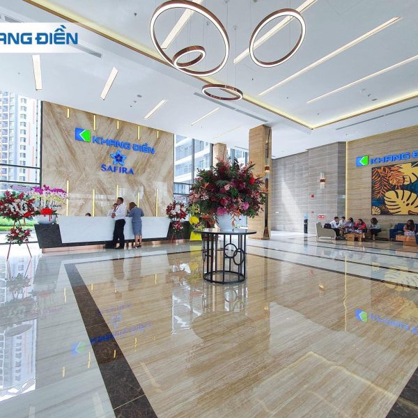 Sảnh đón cư dân được Khang Điền thiết kế sang trọng tạo ấn tượng ngay từ lúc đặt chân vào dự án - Khang Điền HCM