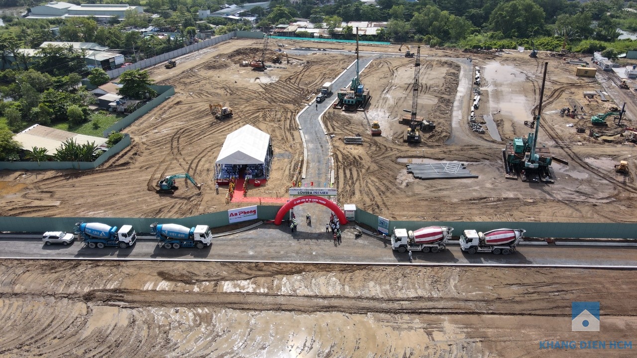 Hình ảnh từ trên cao buổi lễ khởi công dự án Lovera Premier Bình Chánh - Khang Điền HCM