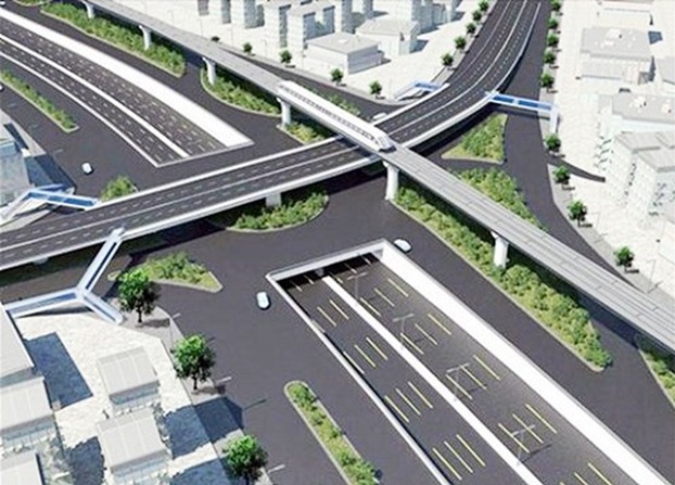 Phối cảnh hầm chui Nguyễn Văn Linh - Nguyễn Hữu Thọ - Khang Điền HCM