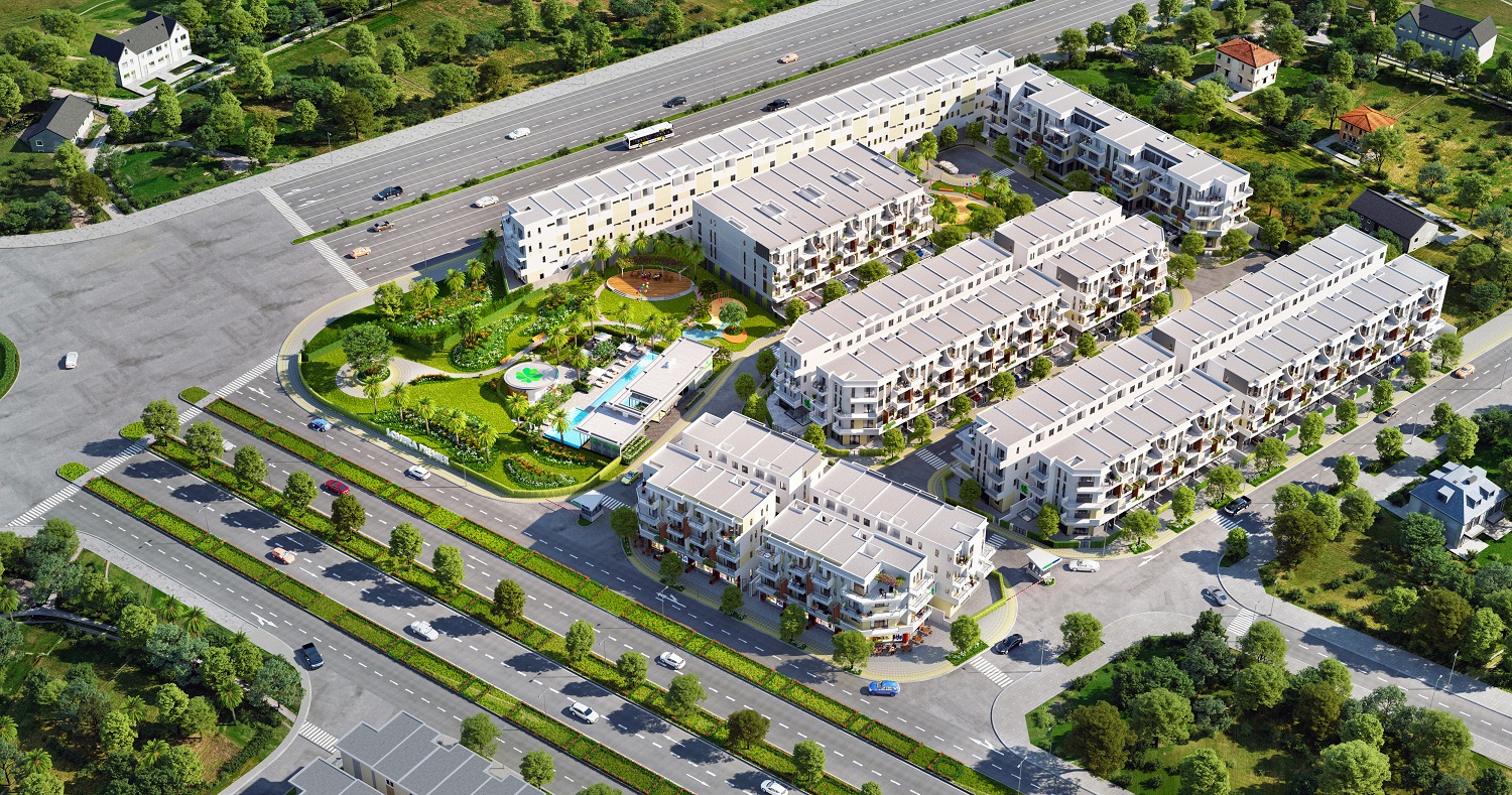 Phối cảnh dự án nhà phố, shophouse Lovera Premier Bình Chánh - Khang Điền HCM