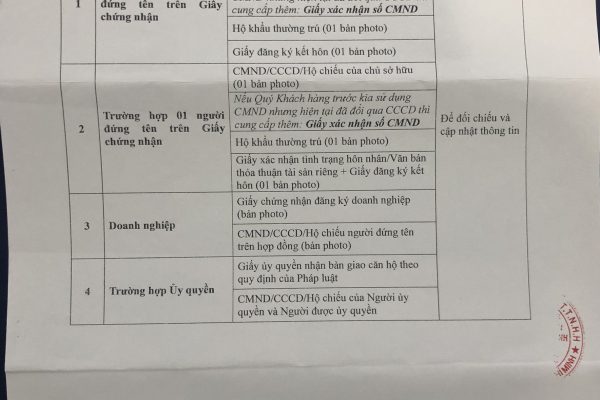 Những giấy tờ cần mang theo khi nhận bàn giao cũng là những giấy tờ cần thiết để thực hiện việc làm Sổ hồng Lovera Vista - Khang Điền HCM
