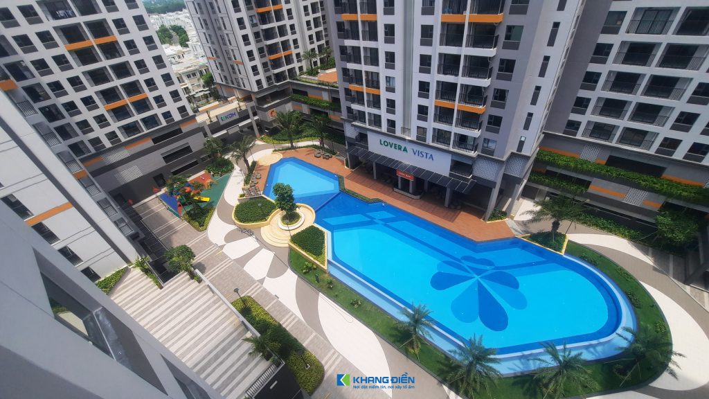 Hồi bơi Lovera Vista rộng 800m2 nhìn từ trên cao - Khang Điền HCM