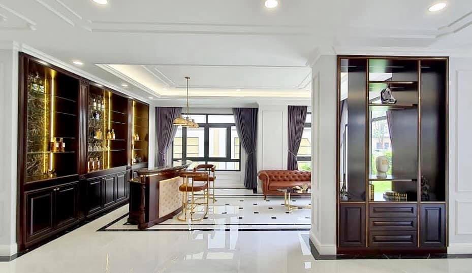 Quầy Bar được thiết kế và hoàn thiện sang trọng, đẳng cấp - Khang Điền HCM 