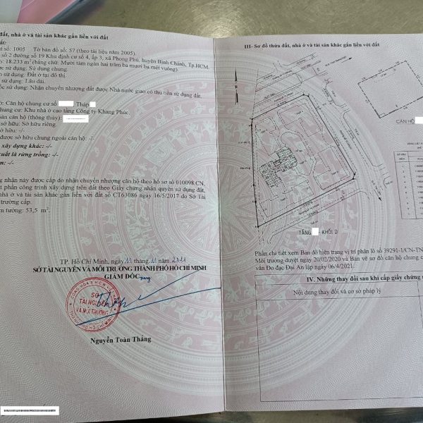 Trang thông tin chi tiết về căn hộ đã có Sổ hồng tại dự án Lovera Vista Bình Chánh - Khang Điền HCM