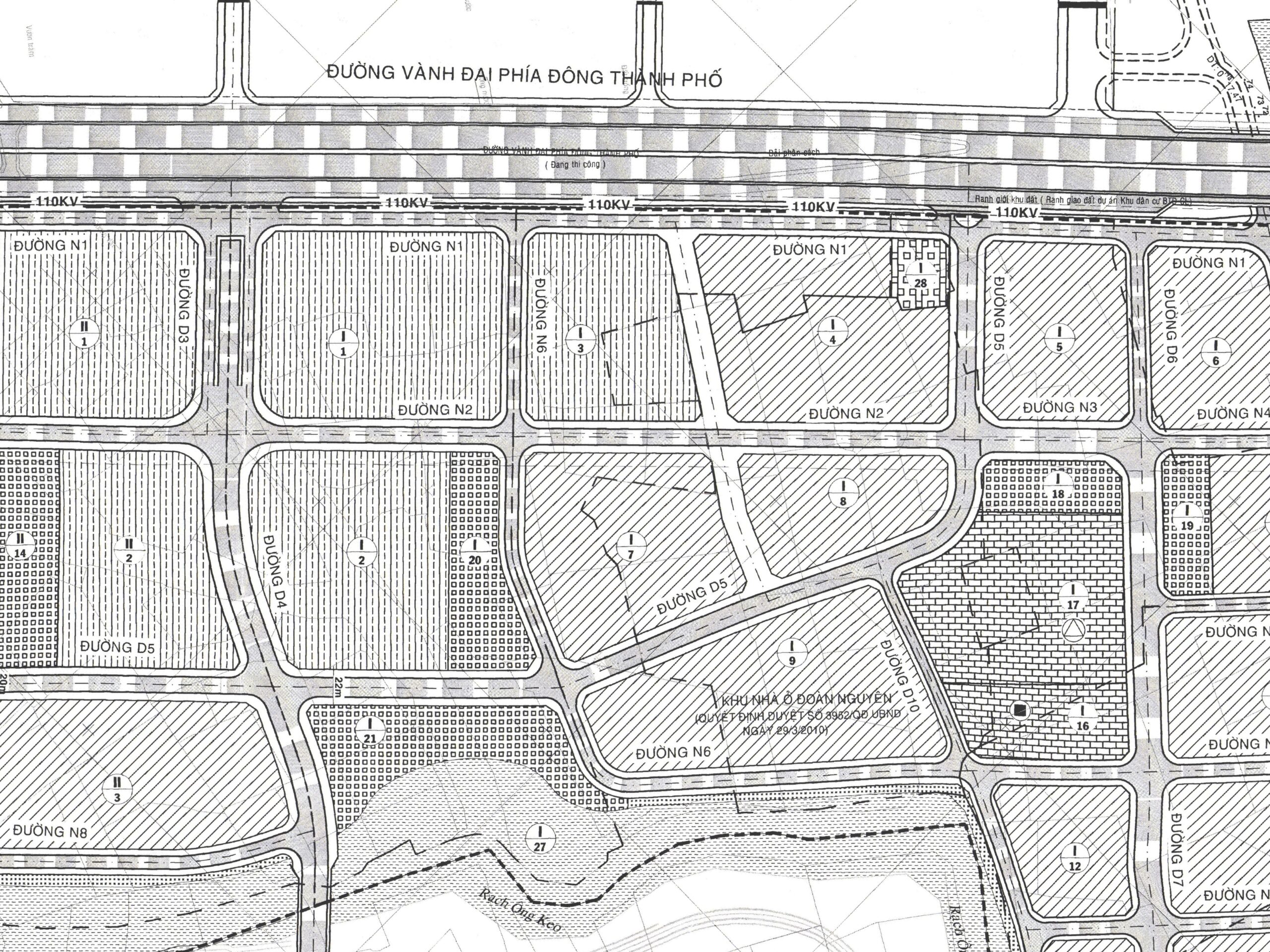 Mặt bằng dự án Đoàn Nguyên và Clarita Khang Điền Bình Trưng Đông