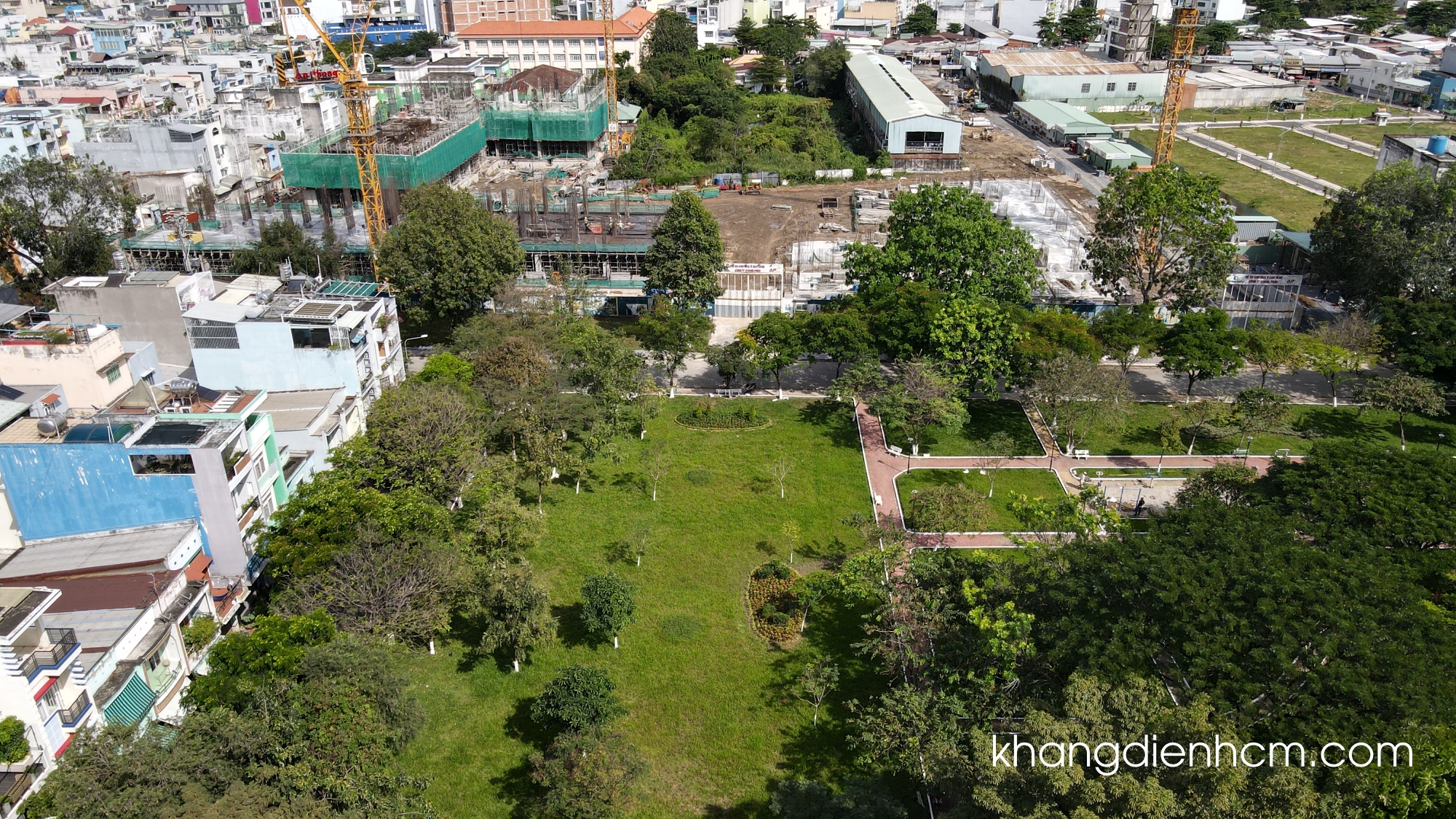 Chủ đầu tư Khang Điền cải tạo lại 1 phần công viên Lý Chiêu Hoàng.