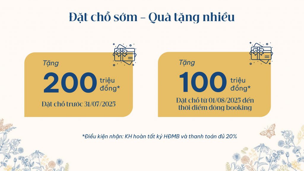 Ưu đãi booking sớm và quà tặng hấp dẫn tại dự án Gladia