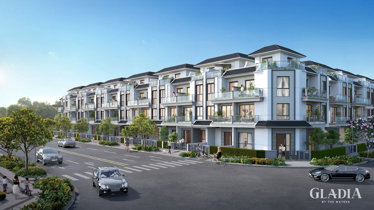 Gladia by the Waters là khu compound thấp tầng